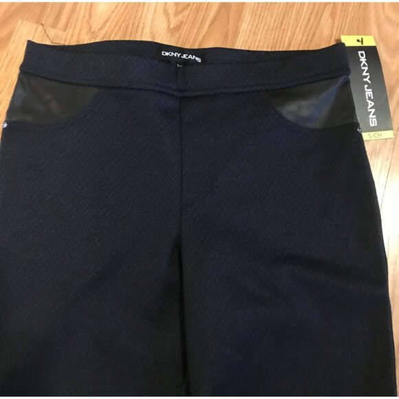 DKNY Jeans Womens Mid Rise Ponte Pants S Black Gray - Picture 3 of 7